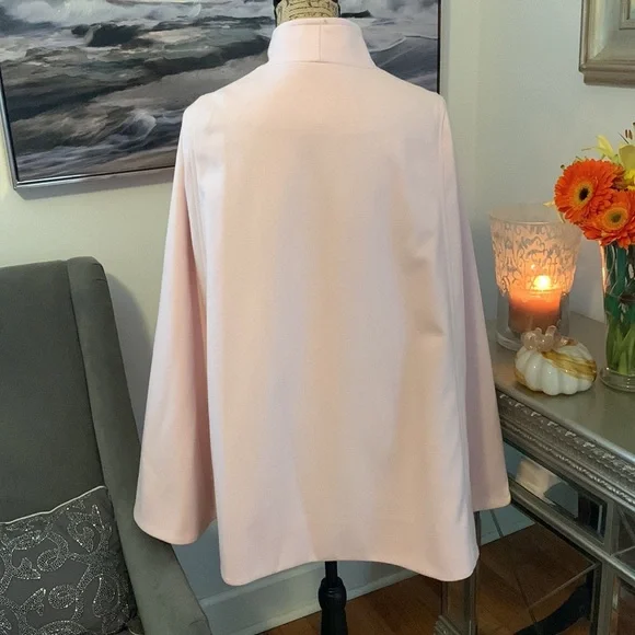 TED BAKER London Designer cashmere wool CAPE PINK rose gold sold out! Rare M - Picture 10 of 14